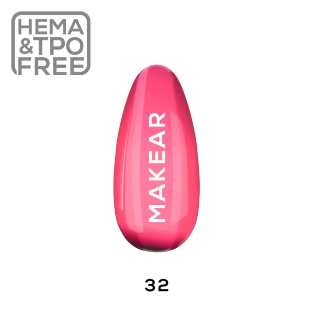 MAKEAR UV Gel Polish 32 Raspberry Rendezvous, Ibloom.no