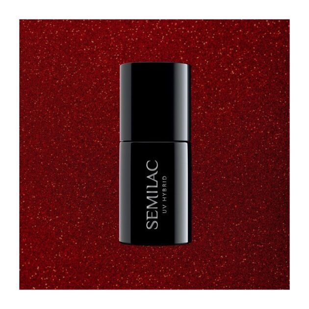 SEMILAC 347 Pretty Red Glitter 7 ml - Semilac