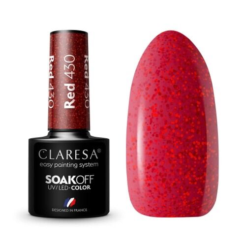 CLARESA RED 430 -5G HYBRID NAIL POLISH - Claresa - ibloom