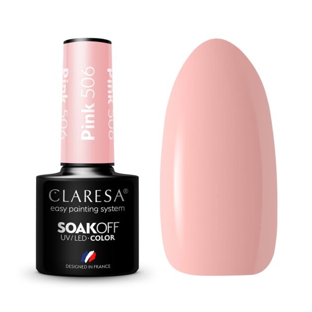 CLARESA PINK 506 HYBRID NAIL POLISH -5GF - Claresa