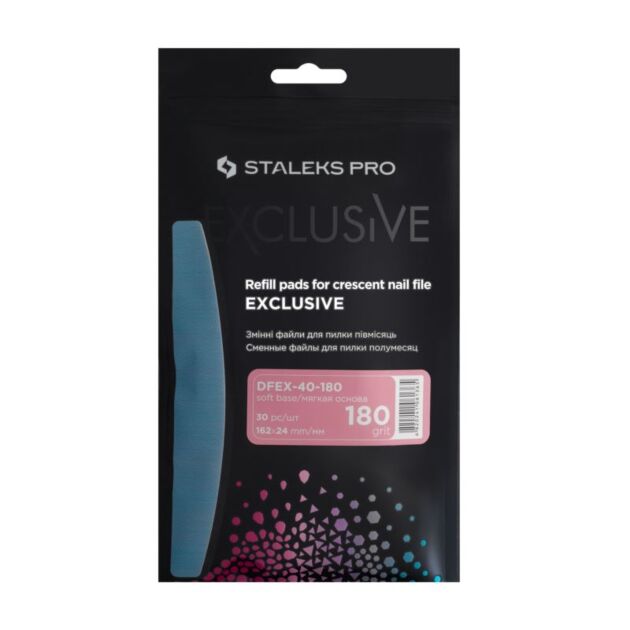 Staleks Disposable files for crescent nail file  Exclusive 40 180 grit (30 pcs) - Diverse - ibloom