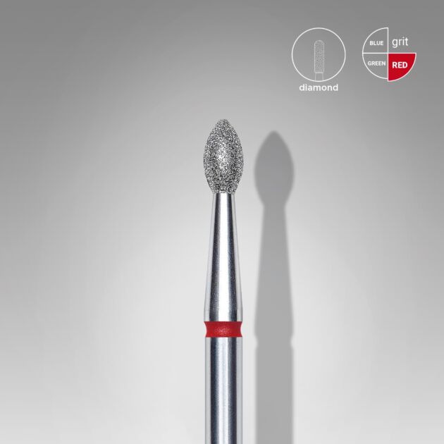 Staleks diamantborr "Pointed Bud" rød EXPERT – nærbilde