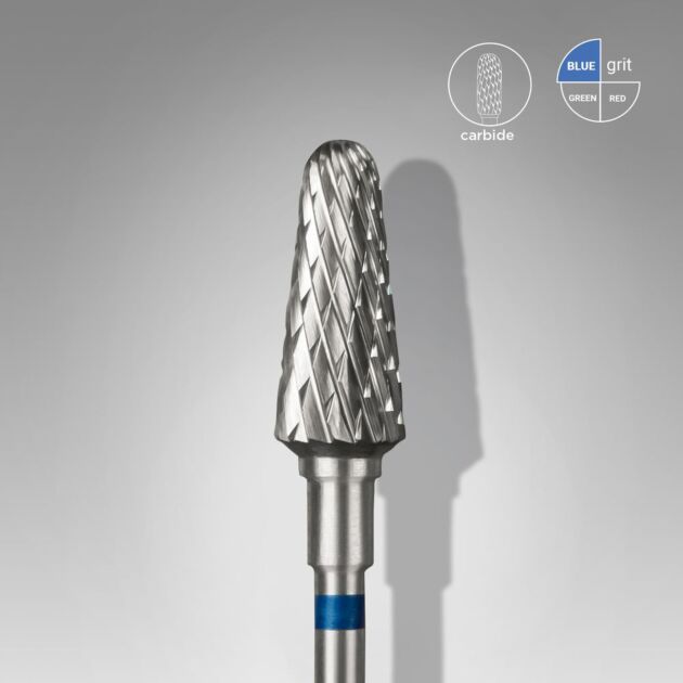 Staleks Carbide Nail Drill Bit Frustum Blue EXPERT – 6 mm, profesjonelt negleverktøy