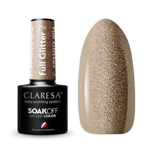 CLARESA HYBRID NAIL POLISH FULL GLITTER 2 -5G - Claresa - ibloom