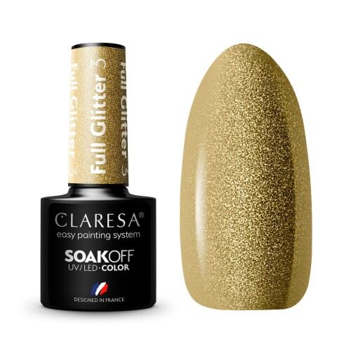 CLARESA HYBRID NAIL POLISH FULL GLITTER 3 -5G - Claresa - ibloom