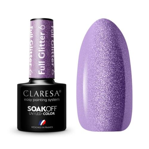 CLARESA HYBRID NAIL POLISH FULL GLITTER 6 -5G - Claresa - ibloom