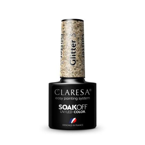 Claresa Lakier hybrydowy GLITTER 3 -5g - Claresa