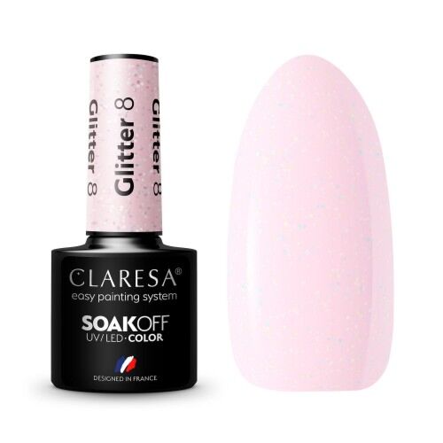 CLARESA GEL POLISH GLITTER 8 -5G - Claresa
