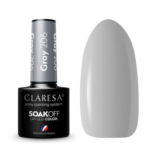 CLARESA GEL POLISH GRAY 206 -5G - Claresa - ibloom