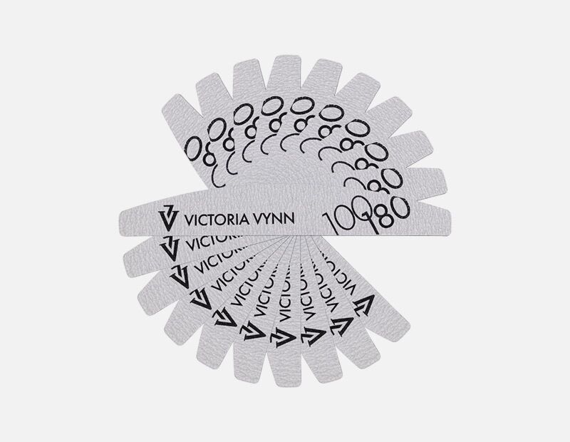 Victoria Vynn Nail File Half Moon 100/180 10pcs  - Filer og buffer - ibloom