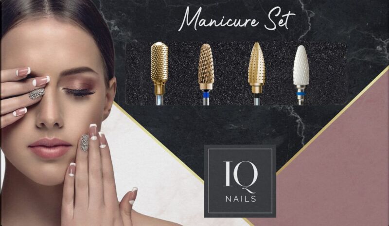 IQNails Sett med stylingfjernere - hybrid, gel, akryl, titan (IQN Mani 8 sett)  - Diverse