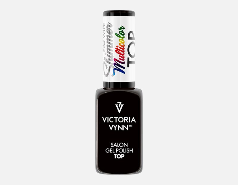 Victoria Vynn Top Multicolor No Wipe – glitrende topplakk flaske