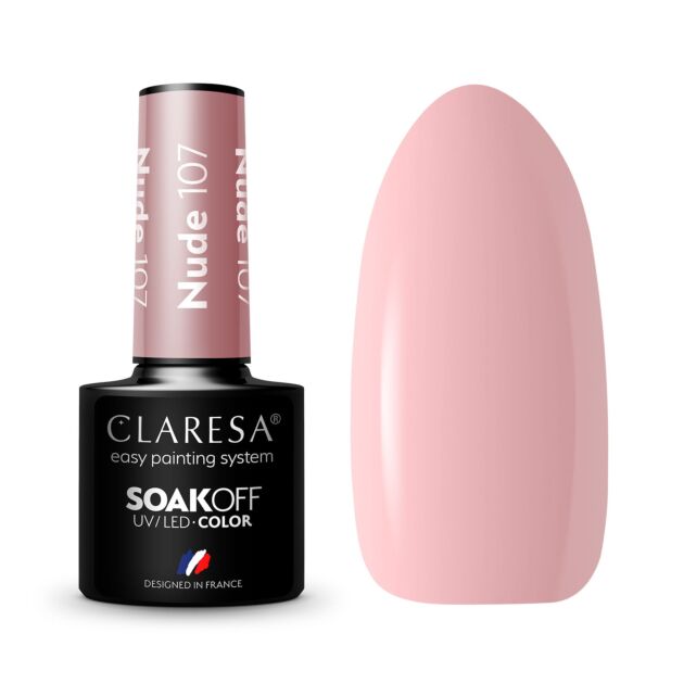 CLARESA HYBRID NAIL POLISH NUDE 107 -5G - Claresa - ibloom