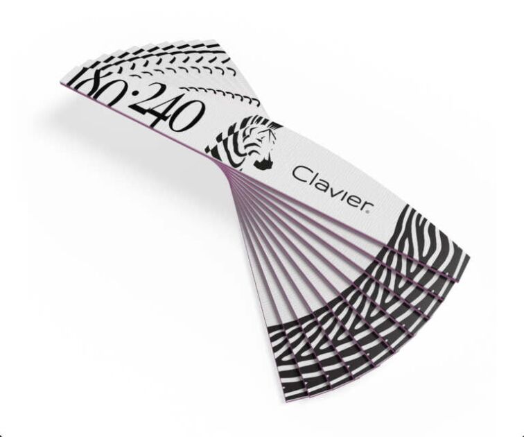 Clavier Nail Files zebra  180/240 10 psc - Nye produkter - ibloom
