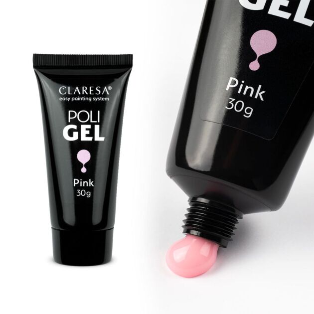 Polygel til negleforlengelse og forsterkning – Claresa Pink