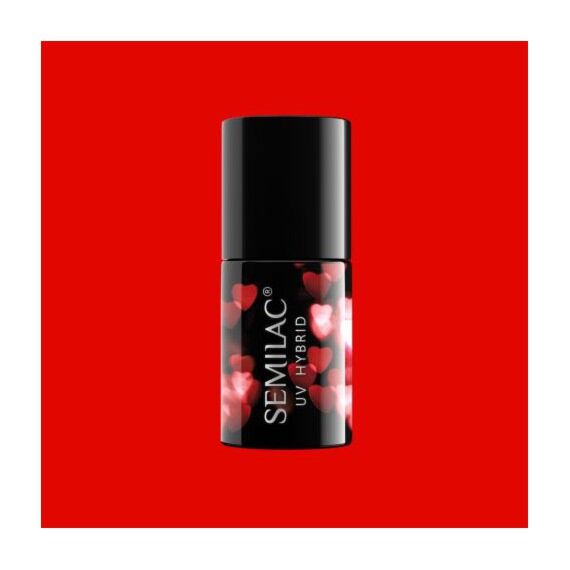 317 UV Hybrid Semilac Valentine Neon Red 7ml - Hybridlakk med farge