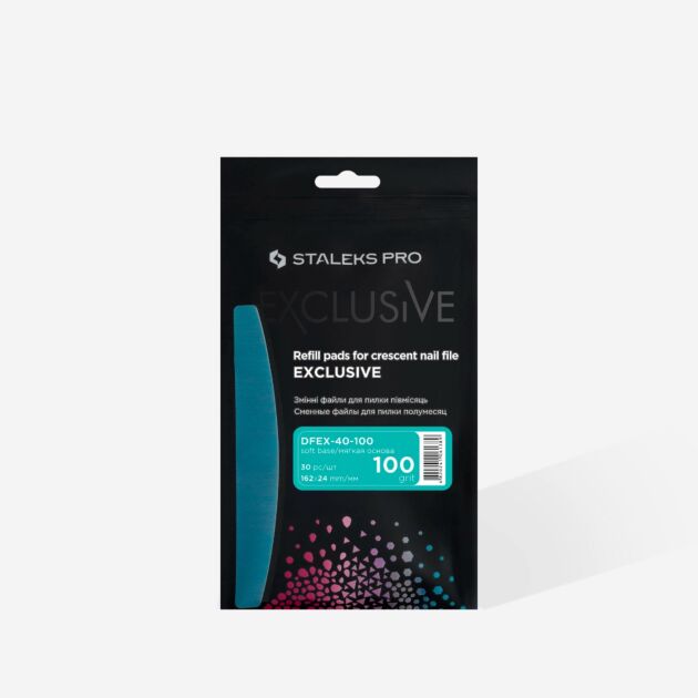  Staleks Disposable files for crescent nail file  Exclusive 40 100 grit (30 pcs) - Diverse - ibloom