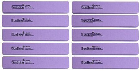 10x File Nail polisher Wide 180/240 SUNSHINE - Diverse