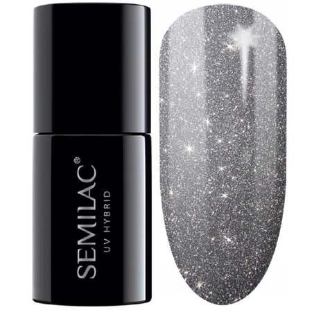 SEMILAC 334 SILVER LAVENDER Cat eye Hybrid varnish - Hybridlakk med farge