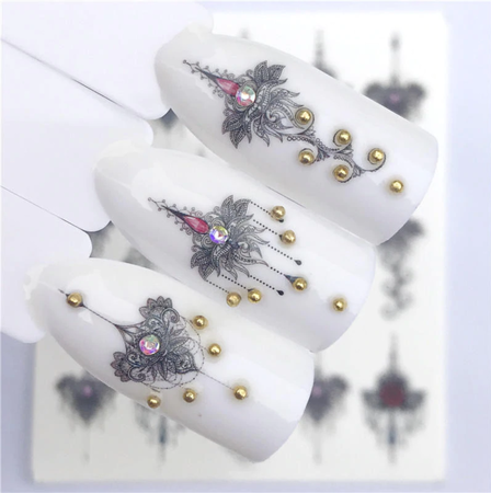 WATER STICKERS FOR Nails ORNAMENT YZW-3081 - Diverse