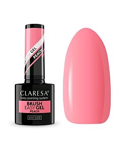 Claresa Brush Easy Gel PEACH 5g Gel i Flaske – Perfekt for Profesjonelle Salonger