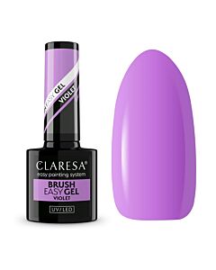 Claresa BRUSH EASY GEL VIOLET 5g – Fleksibel gel med pensel for neglforlengelser og korrigeringer. Perfekt for profesjonelle og hjemmebruk.