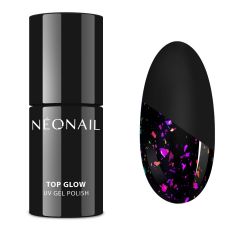UV Gel Polish 7,2 ml - Top Glow Rose Aurora Flakes Neonail ib-56874 Base & Top Coats