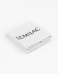 Semilac hvitt håndkle svart print Semilac ib-2718 SALG