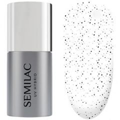 Semilac TOP NO WIPE BLACK SPRINKLES 7ml - Semilac